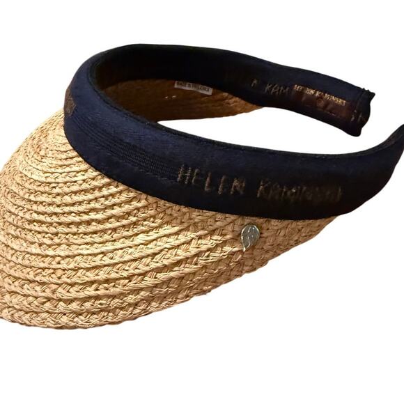 Helen Kaminski Straw Visor with Black Headband main image 3